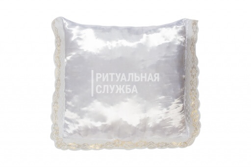 Подушка атлас с кружевом Подушка атлас с кружевом